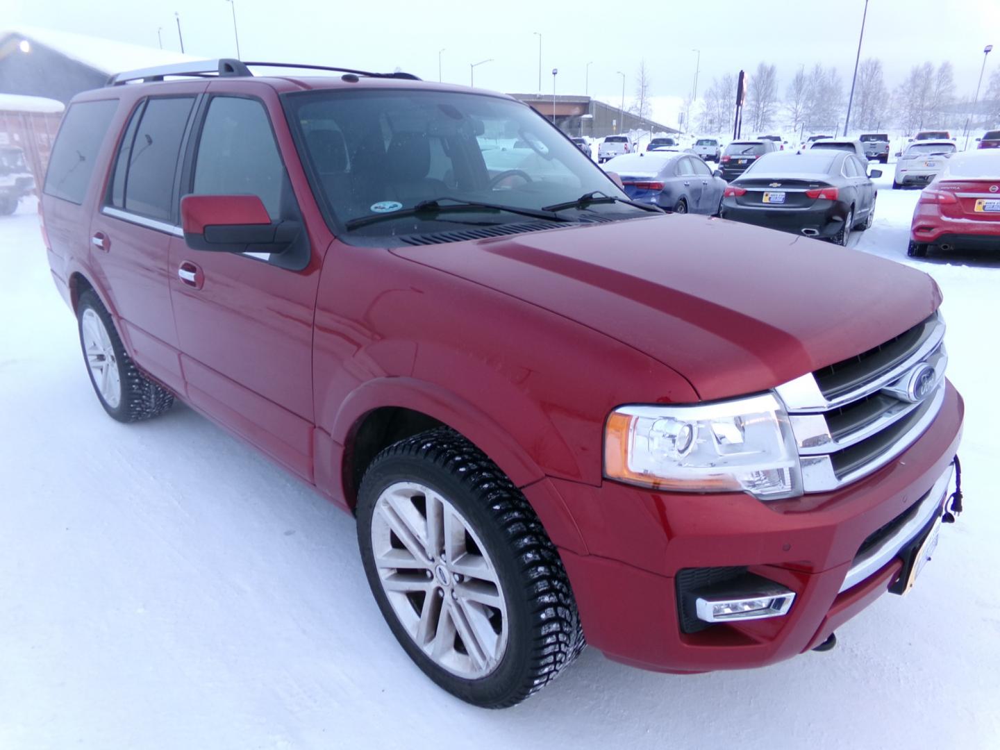 2016 Red Ford Expedition Limited 4WD (1FMJU2AT4GE) with an 3.5L V6 DOHC 24V FFV engine, 6-Speed Automatic transmission, located at 2630 Philips Field Rd., Fairbanks, AK, 99709, (907) 458-0593, 64.848068, -147.780609 - Photo#1